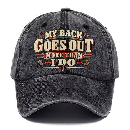 My Back Goes Out More Than I Do American Wit Classic Cap – Graphite