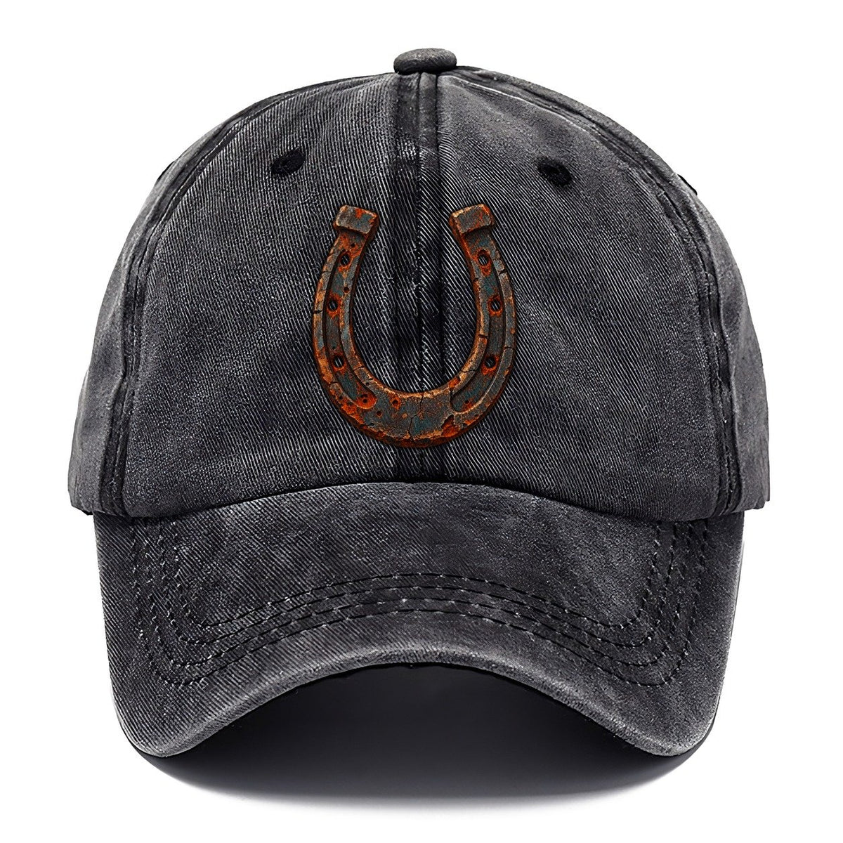 Lucky Horseshoe Worn Icon Classic Cap – Graphite