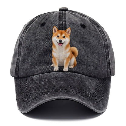 Shiba Inu Sitting Top Breeds Classic Cap – Graphite