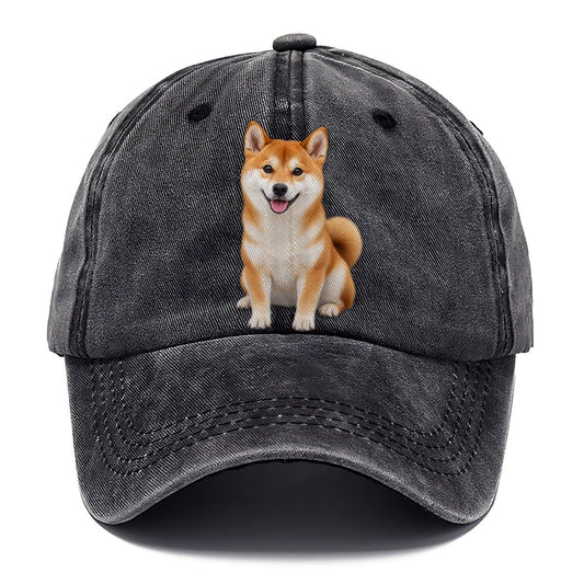 Shiba Inu Sitting Top Breeds Classic Cap – Graphite