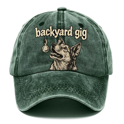 A Dog Head Lit From Above By A Single Hanging Bulb Bark For Me Classic Cap – Forest Mist