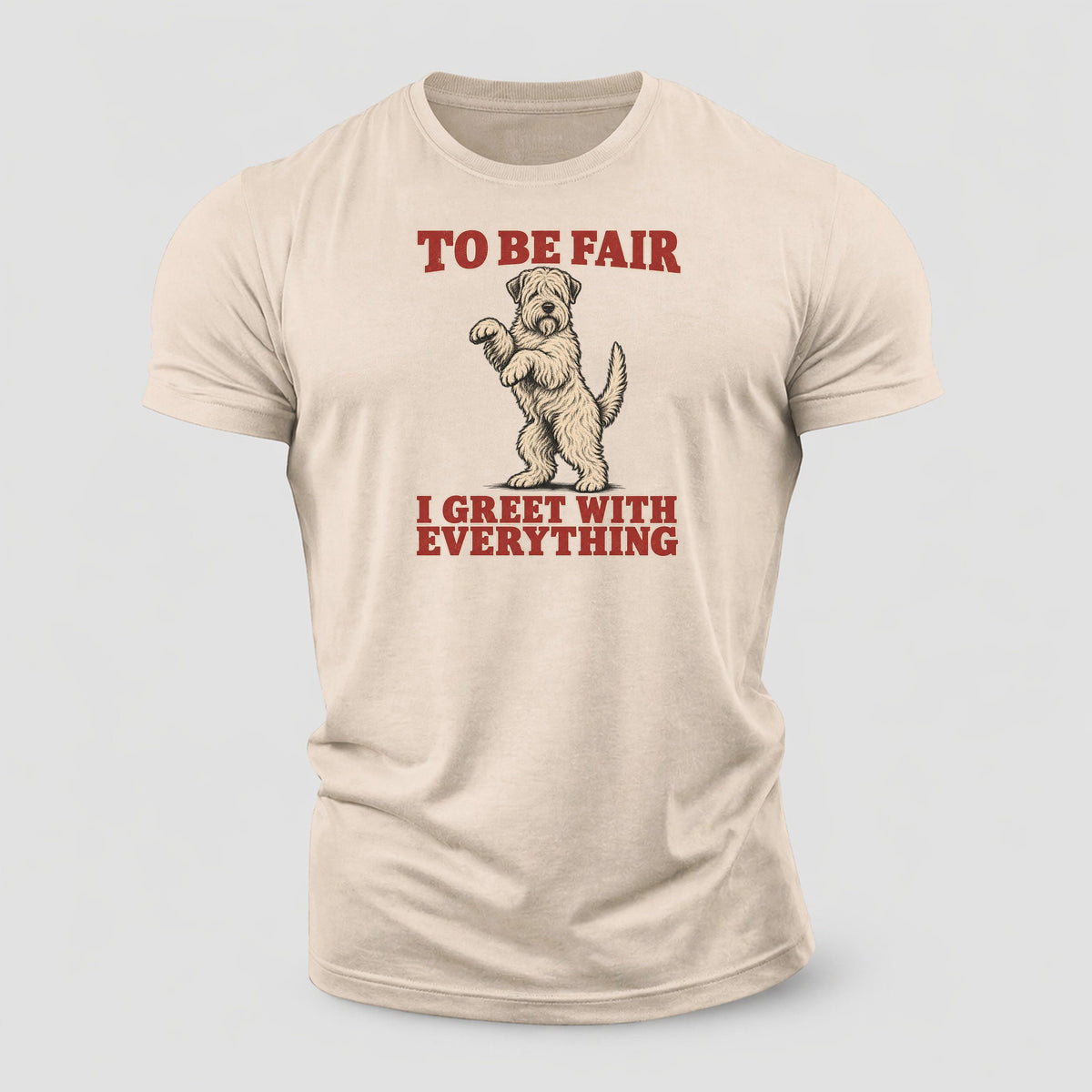 Soft Coated Wheaten Terrier Dog Declarations Cotton T-Shirt – Sand