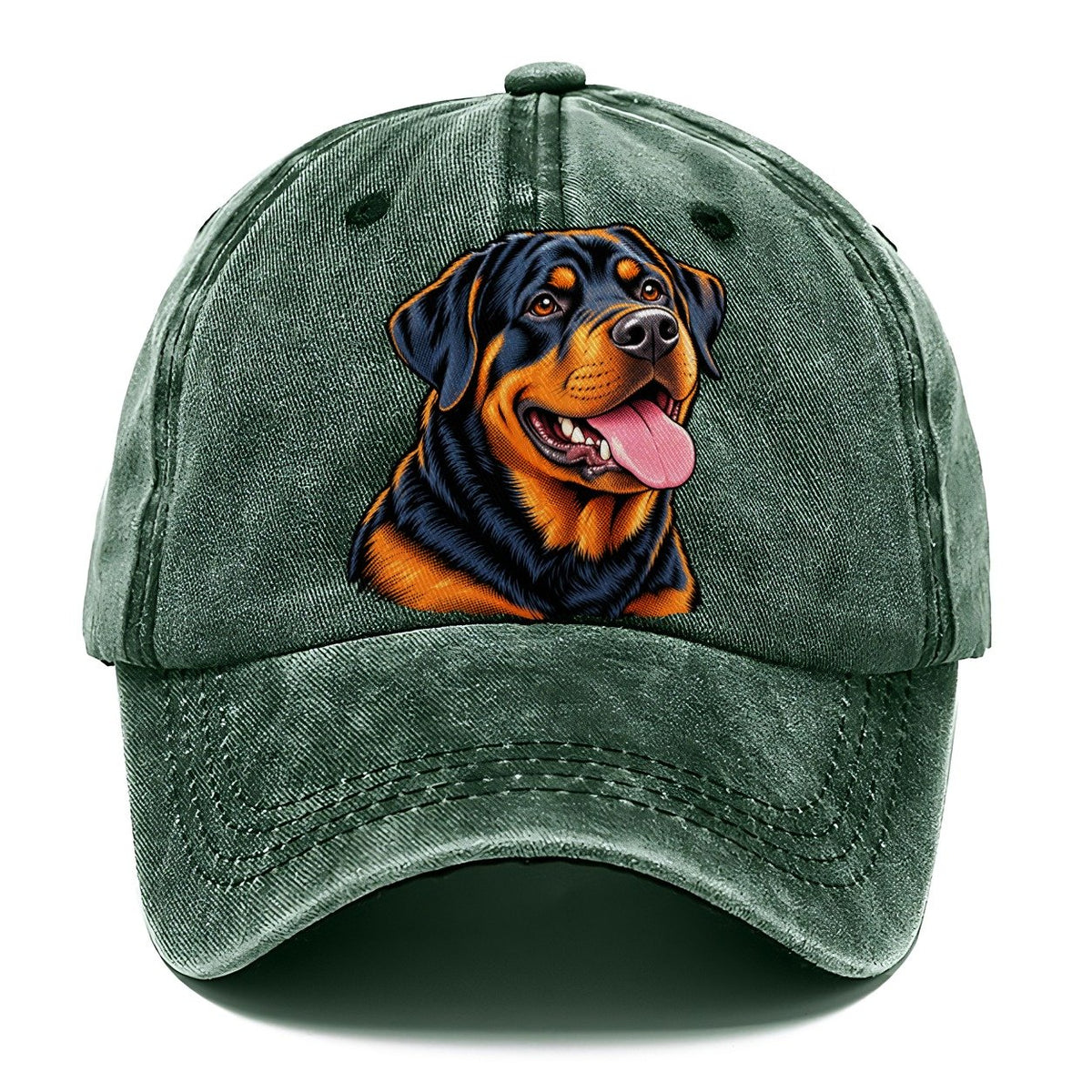Rottweiler Portrait Classic Cap – Forest Mist