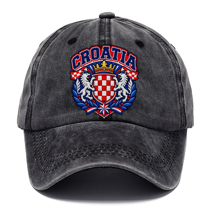 Croatia Retro Badge Country Logos Classic Cap – Graphite