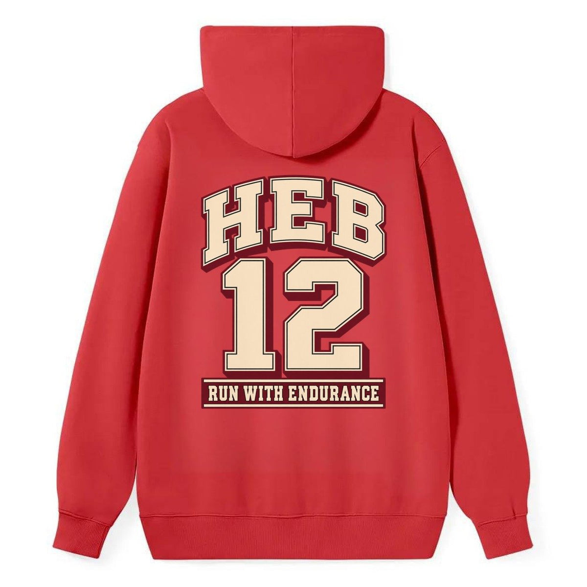 Hebrews 12 Varsity Chapel Varsity Classic Pullover Hoodie – Red