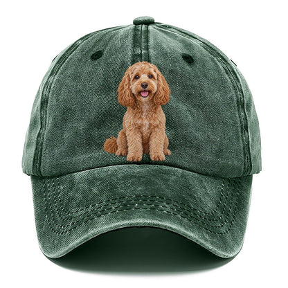 Cockapoo Sitting Top Breeds Classic Cap – Forest Mist