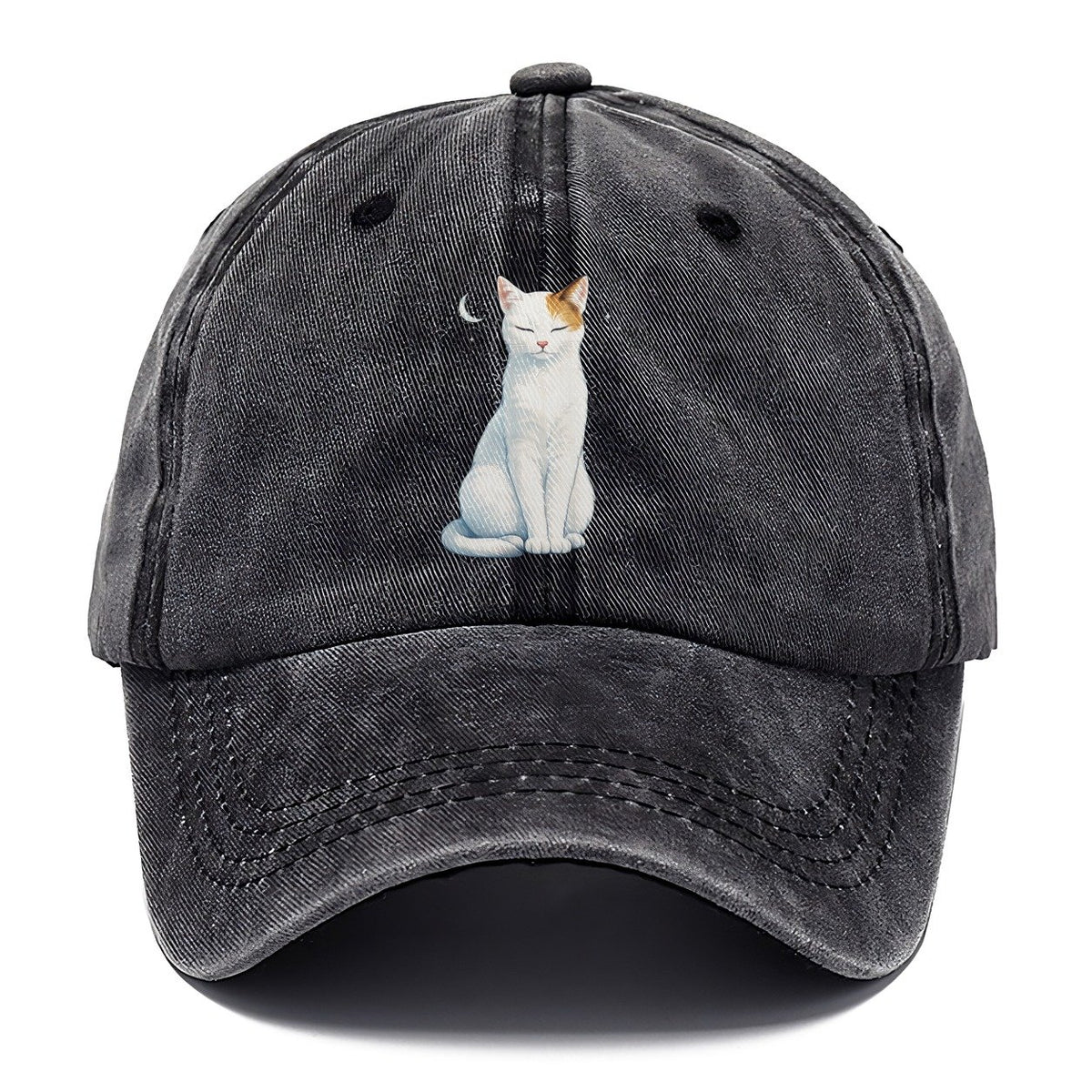 White Cat Crescent Moon Classic Cap – Graphite