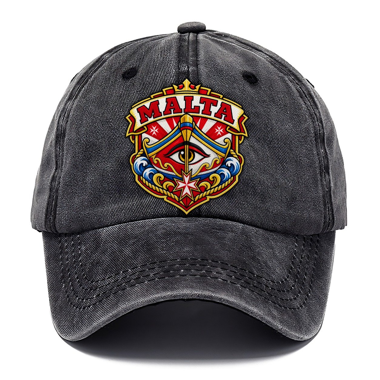 Malta Retro Badge Country Logos Classic Cap – Graphite