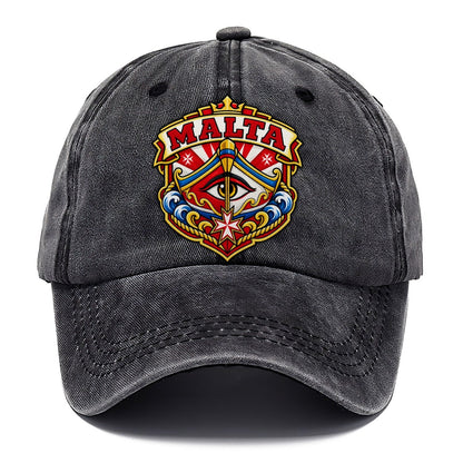 Malta Retro Badge Country Logos Classic Cap – Graphite