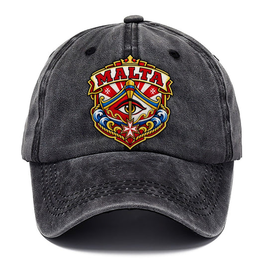 Malta Retro Badge Country Logos Classic Cap – Graphite
