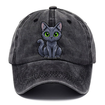 Korat Sitting Peeking Cats Classic Cap – Graphite