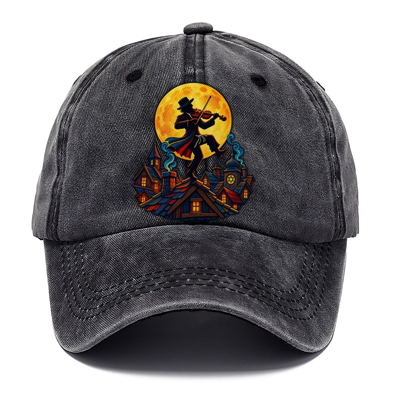 Shtetl Fiddler Roof Judaism Heritage Classic Cap – Graphite