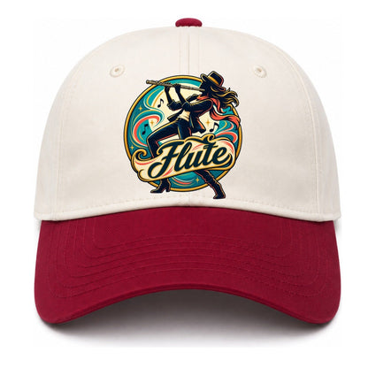 Flute Crest Two Tone Cap – Red