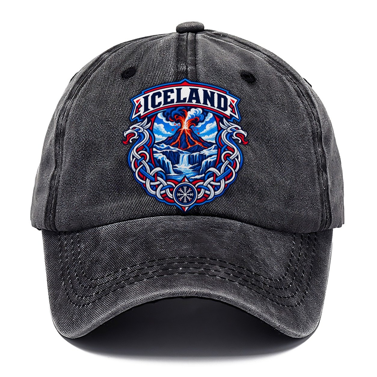 Iceland Retro Badge Country Logos Classic Cap – Graphite