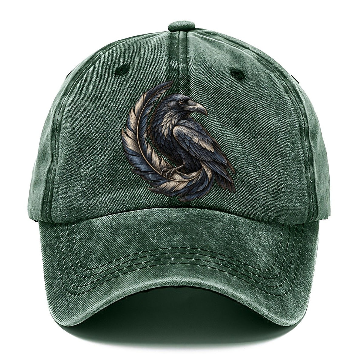 Raven Feather Spiral Everyday Originals Classic Cap – Forest Mist