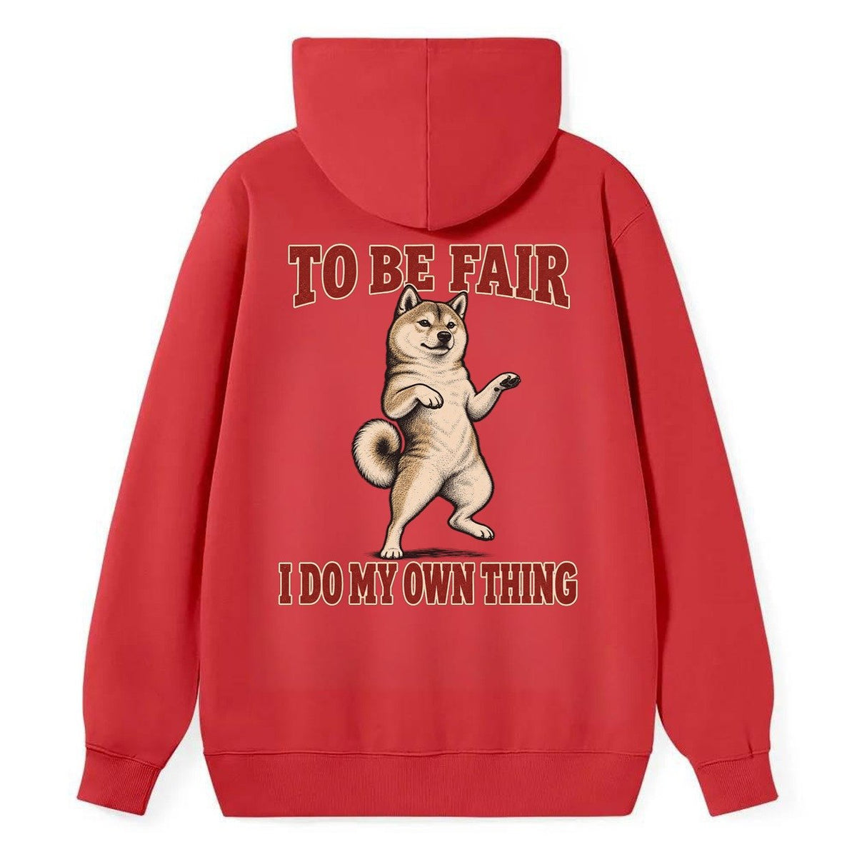 Shiba Inu Dog Declarations Classic Pullover Hoodie – Red