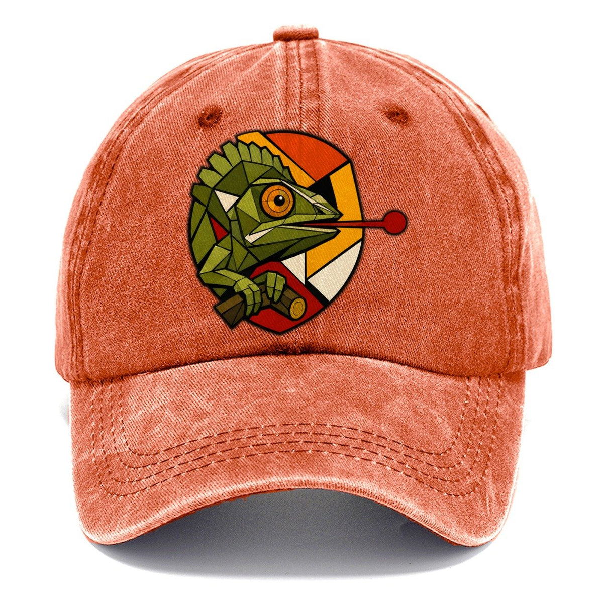 Chameleon Tongue Out Classic Cap – Terracotta Clay