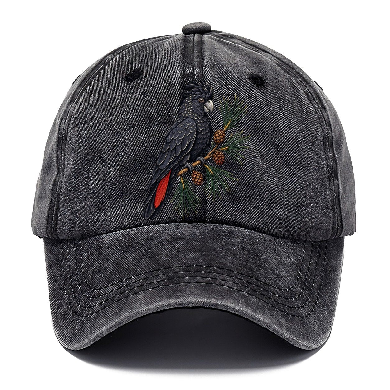 Glossy Black Cockatoo And She Oak Cones Australia Cultural Icons Classic Cap – Graphite