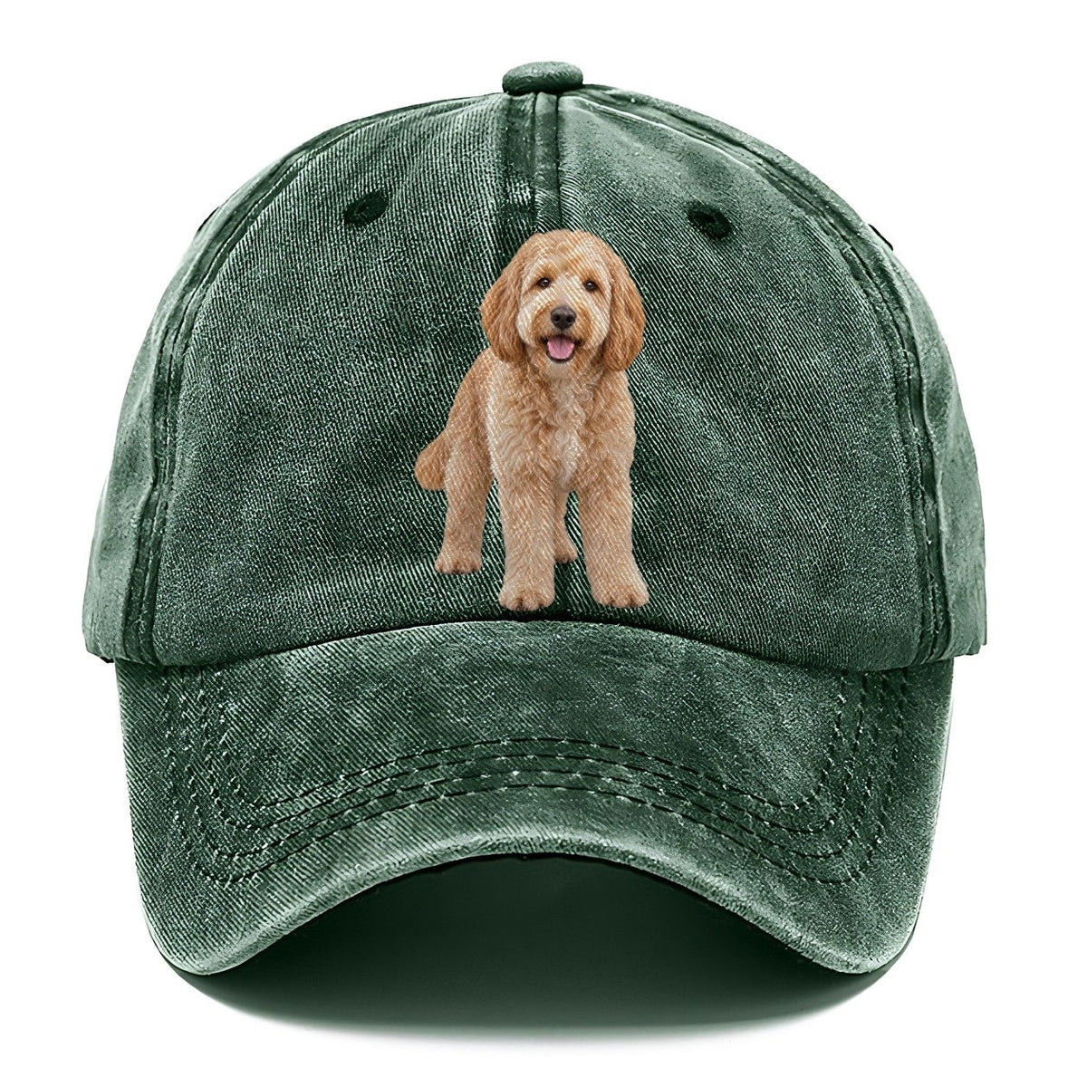 Goldendoodle Standing Top Breeds Classic Cap – Forest Mist