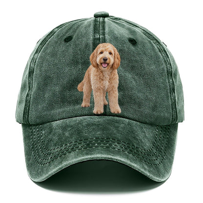 Goldendoodle Standing Top Breeds Classic Cap – Forest Mist