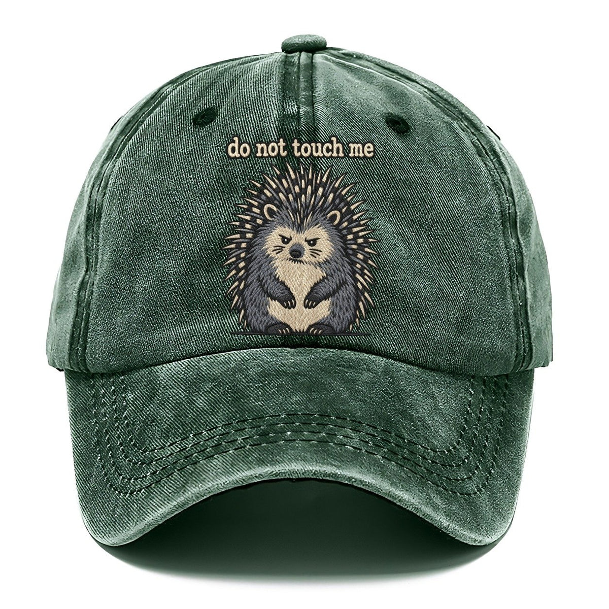 Do Not Touch Me Strongly Worded Classic Cap – Forest Mist