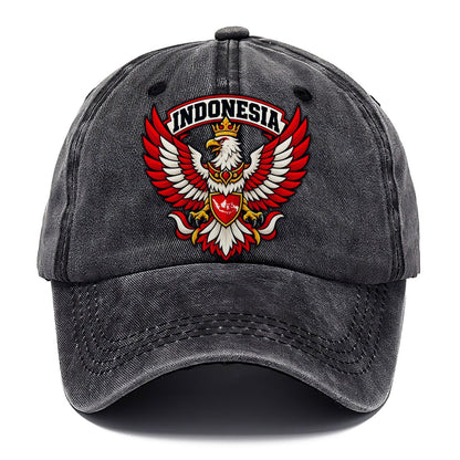 Indonesia Retro Badge Country Logos Classic Cap – Graphite
