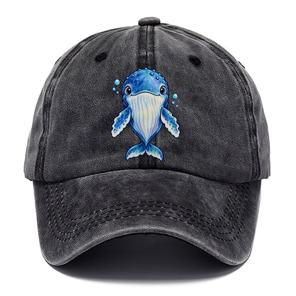 Humpback Whale Front Float Sea Sprite Classic Cap – Graphite