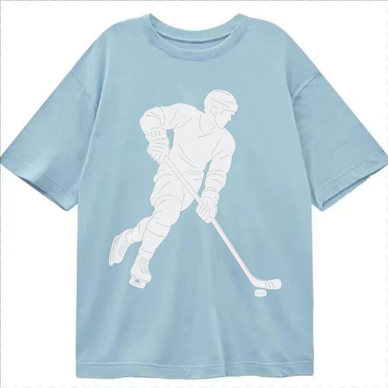Ice Hockey Player Classic T-shirt – Light Blue