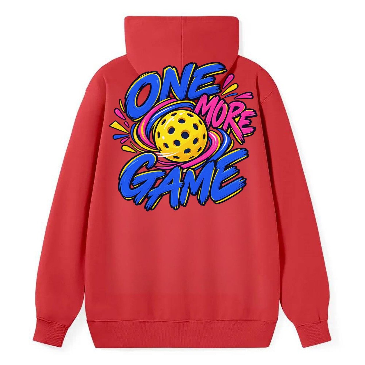 One More Game Pickleball Life Classic Pullover Hoodie – Red