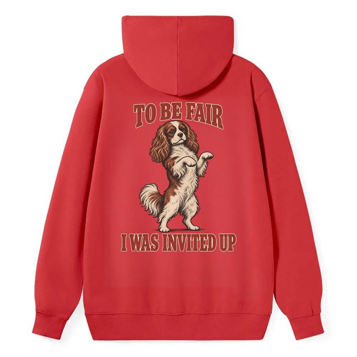 Cavalier King Charles Spaniel Dog Declarations Classic Pullover Hoodie – Red