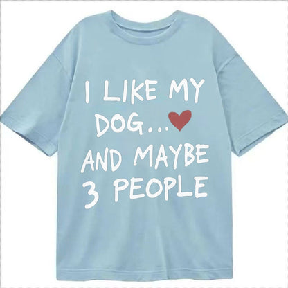 Dog Maybe 3 People Classic T-shirt – Light Blue