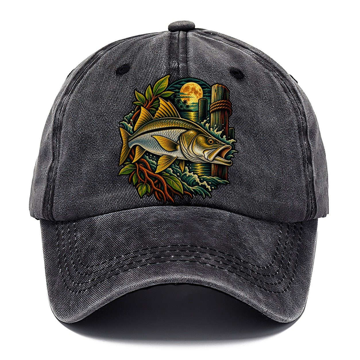 Snook Night Hunter Fishing Club Classic Cap – Graphite