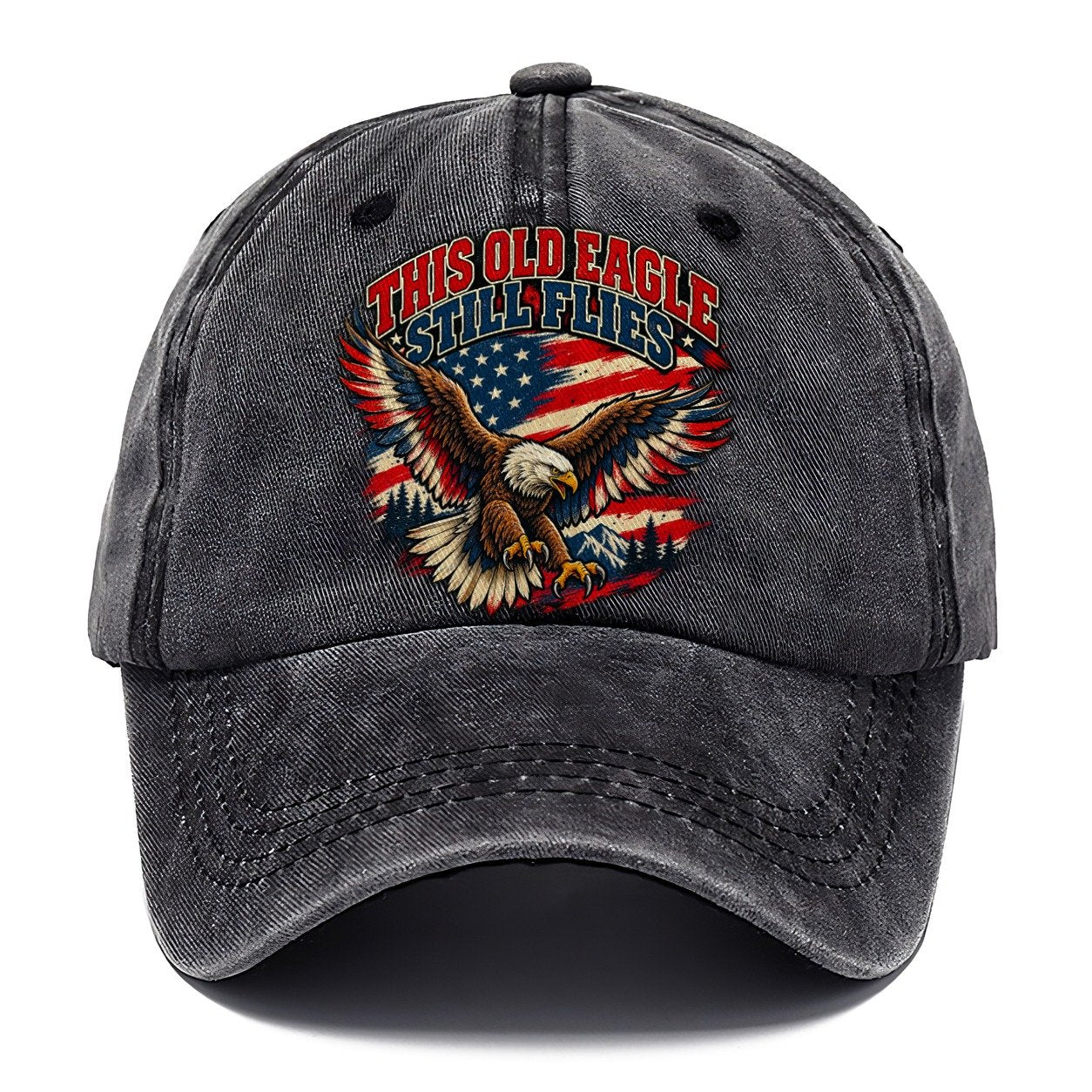 This Old Eagle Still Flies Old Man Strong Classic Cap – Graphite
