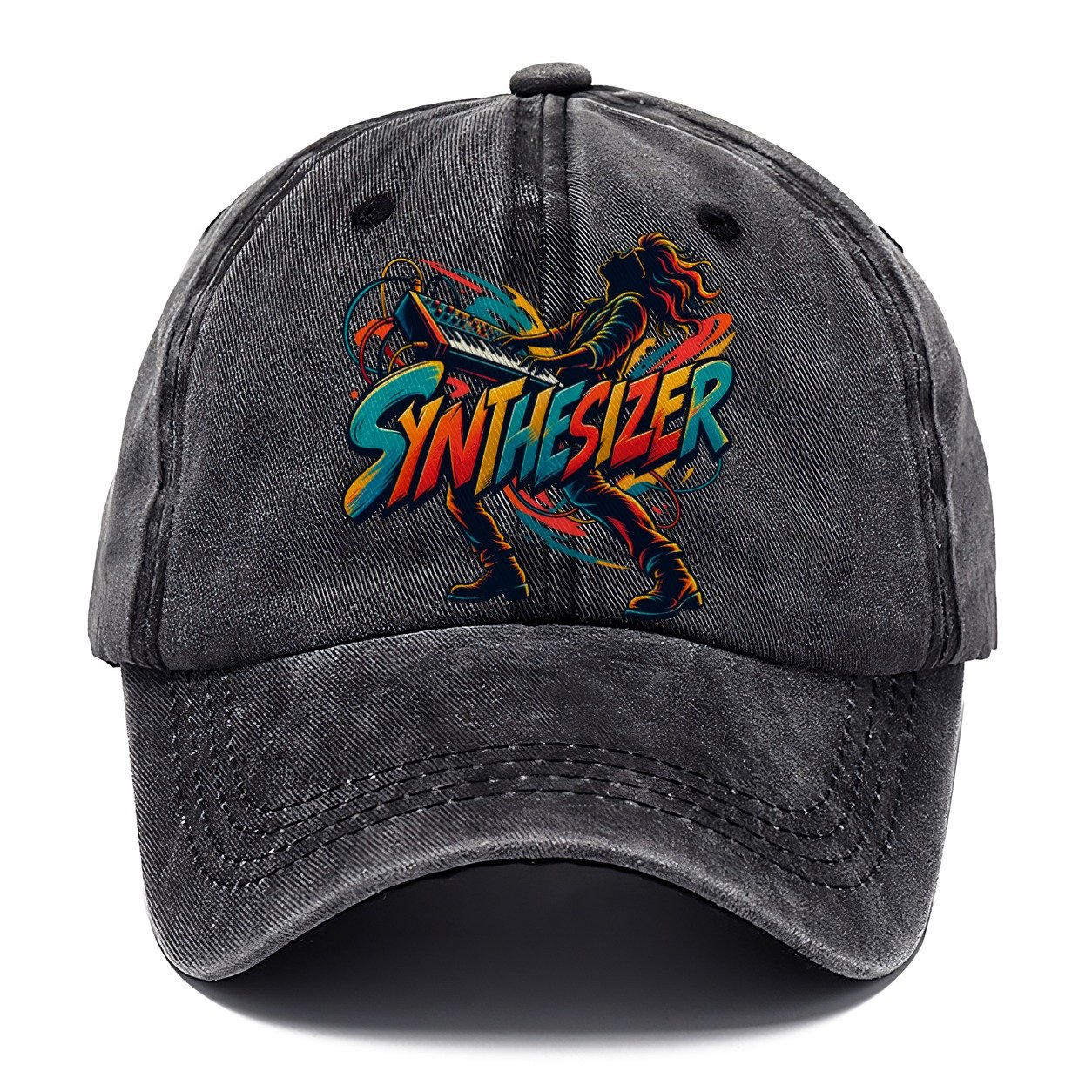 Synthesizer Wordmark Music Instruments Classic Cap – Graphite