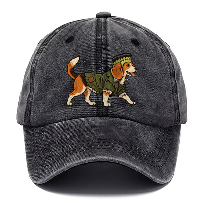 One Beagle In Halloween Costume Frankenstein S Monster With Neck Bolts And A Flat Top Head Patch Halloween Dog Parade Classic Cap – Graphite