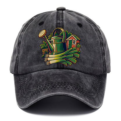 Allotment Shed Watering Can And Leeks Uk Culture Heritage Classic Cap – Graphite