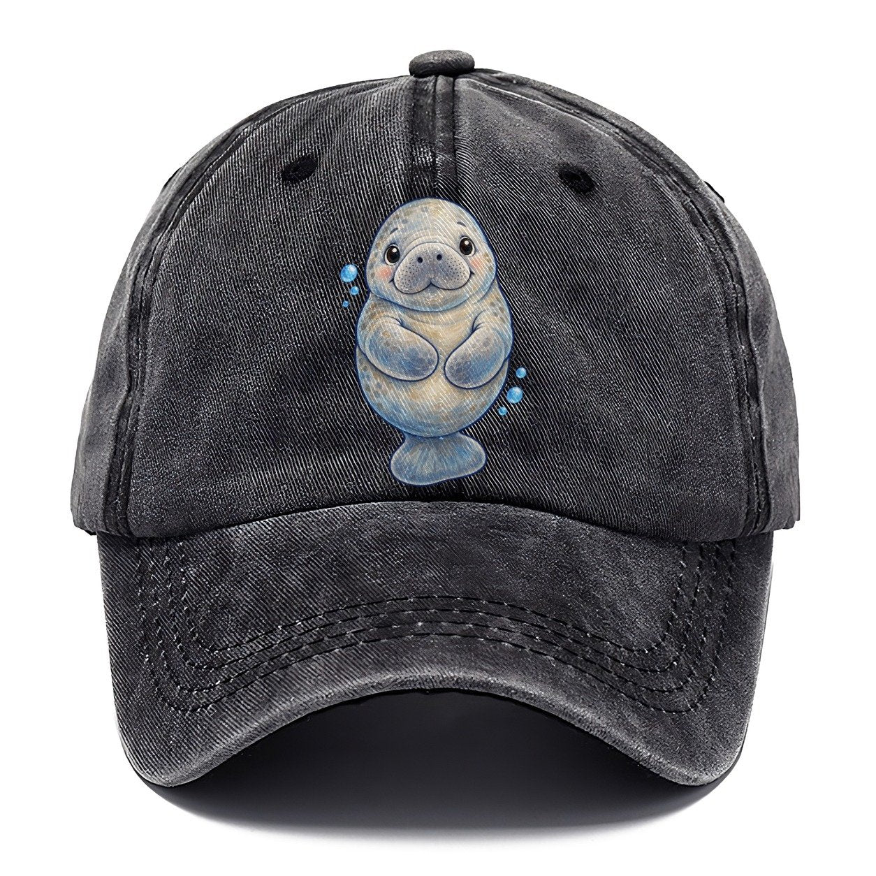 Manatee Front Flipper Hug Sea Sprite Classic Cap – Graphite