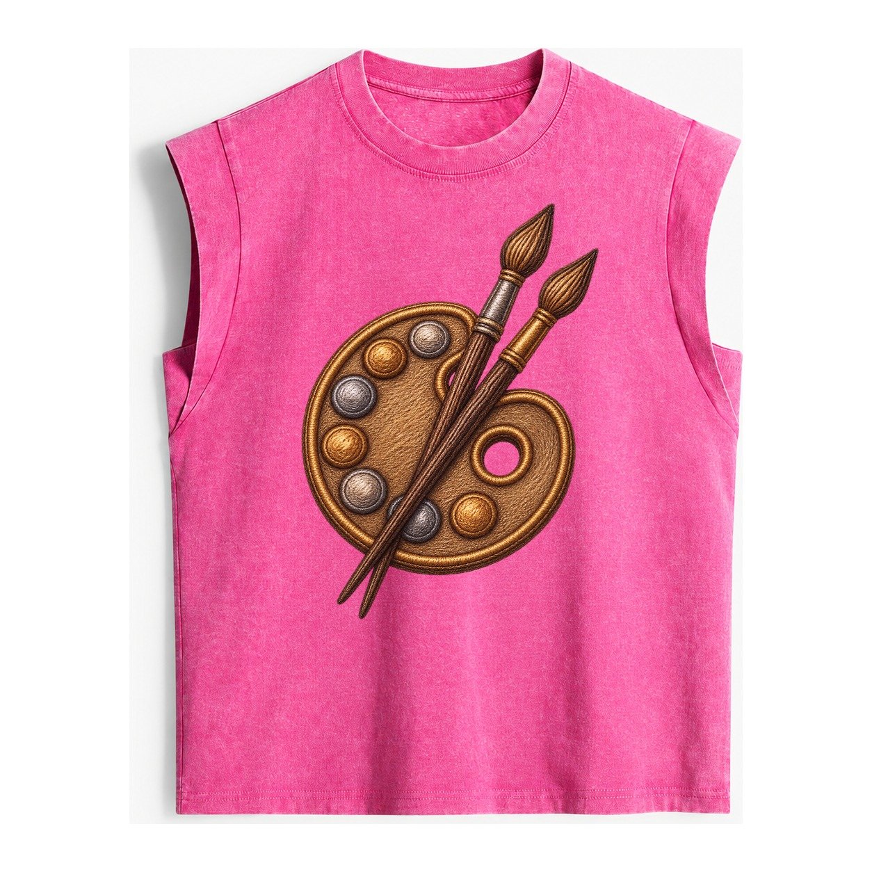 Artist Palette Vintage Washed Tank – Pink