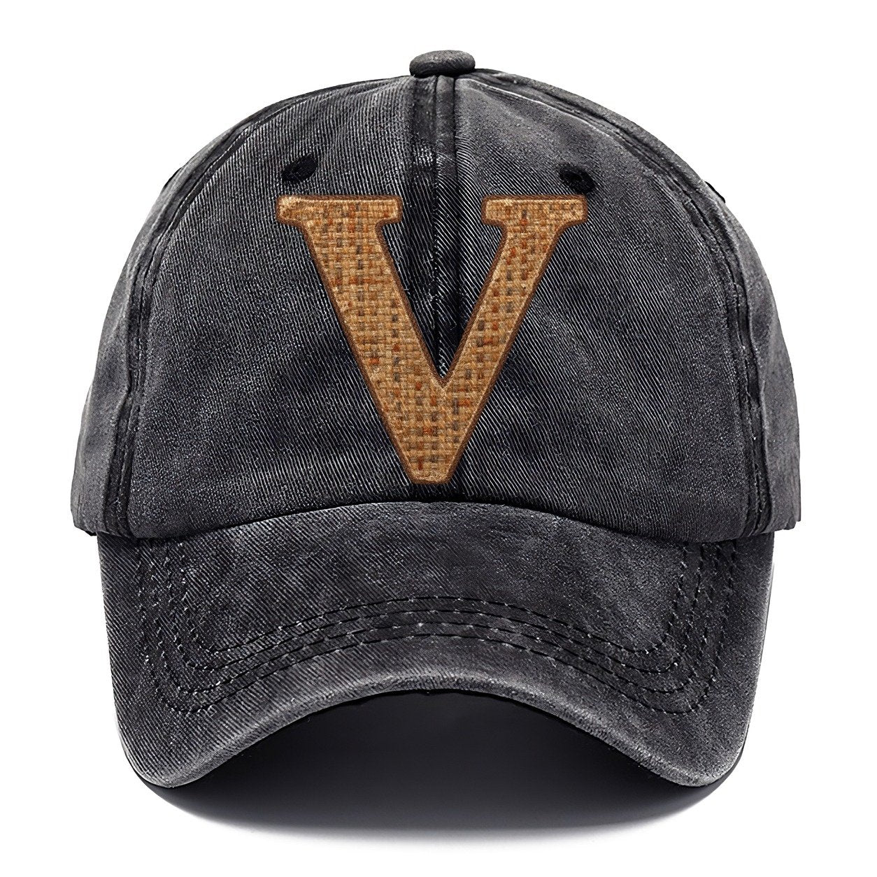Woven Tweed V Monogram Classic Cap – Graphite