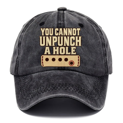 You Cannot Unpunch A Hole Leathercraft Classic Cap – Graphite