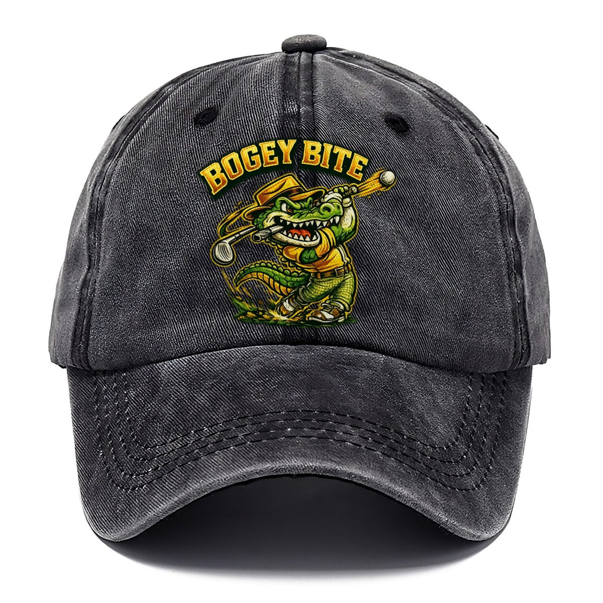 Bogey Bite Gator Classic Cap – Graphite