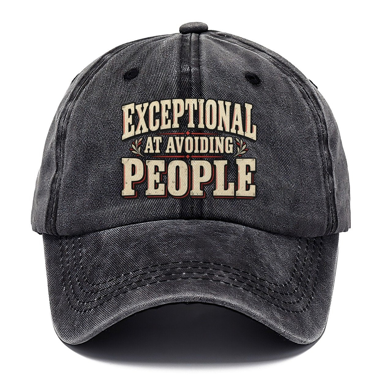 Exceptional At Avoiding People American Wit Classic Cap – Graphite