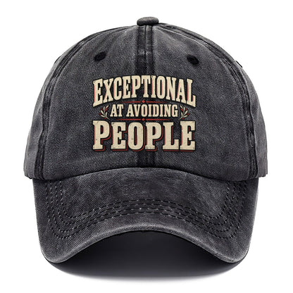 Exceptional At Avoiding People American Wit Classic Cap – Graphite