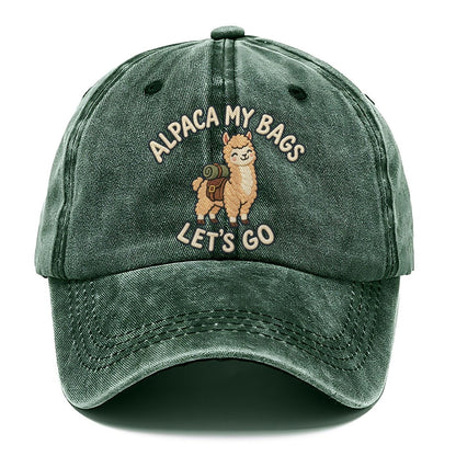 Alpaca Animal Puns Classic Cap – Forest Mist