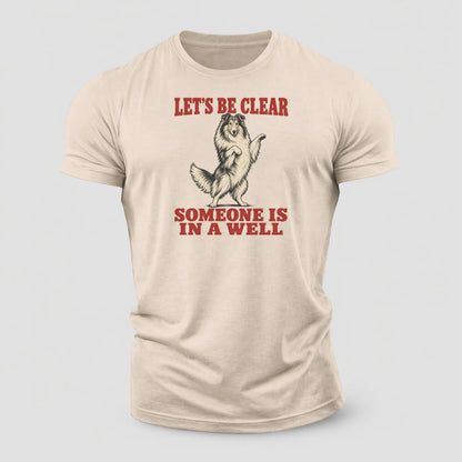 Rough Collie Dog Declarations Cotton T-Shirt – Sand