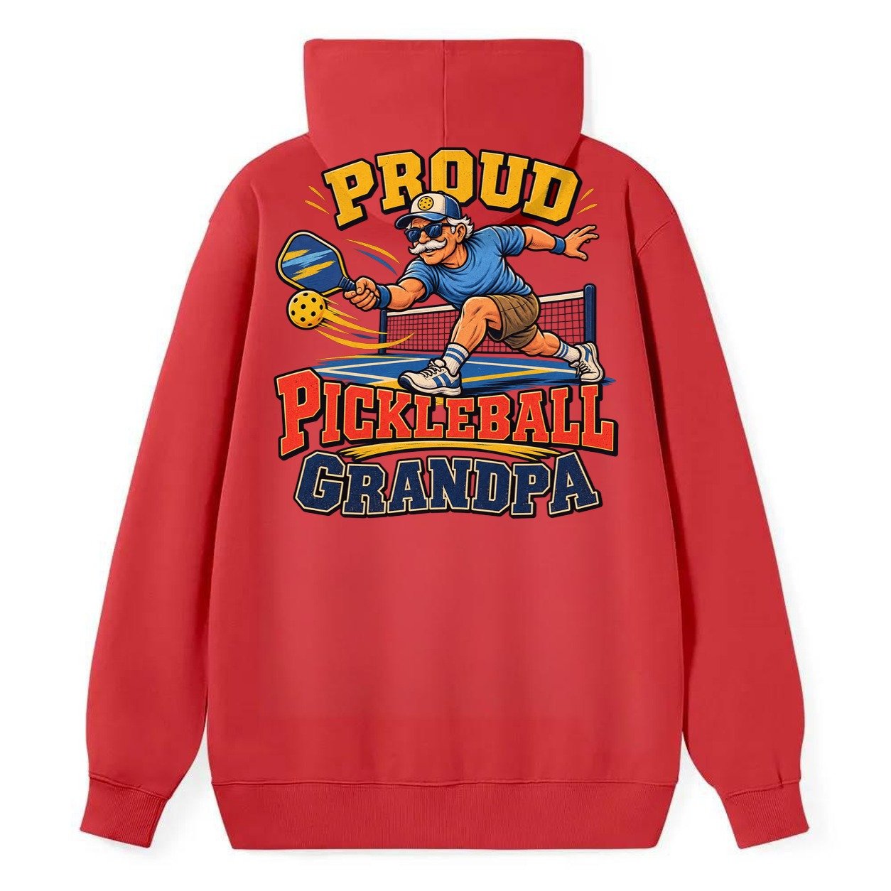 Proud Pickleball Grandpa Pickleball Life Classic Pullover Hoodie – Red