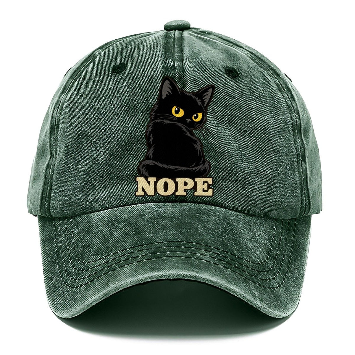 Black Cat Nope Fan Favorites Classic Cap – Forest Mist