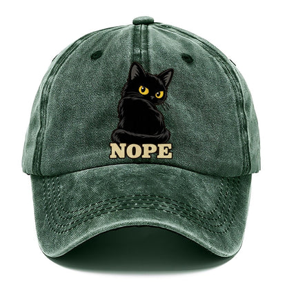 Black Cat Nope Fan Favorites Classic Cap – Forest Mist