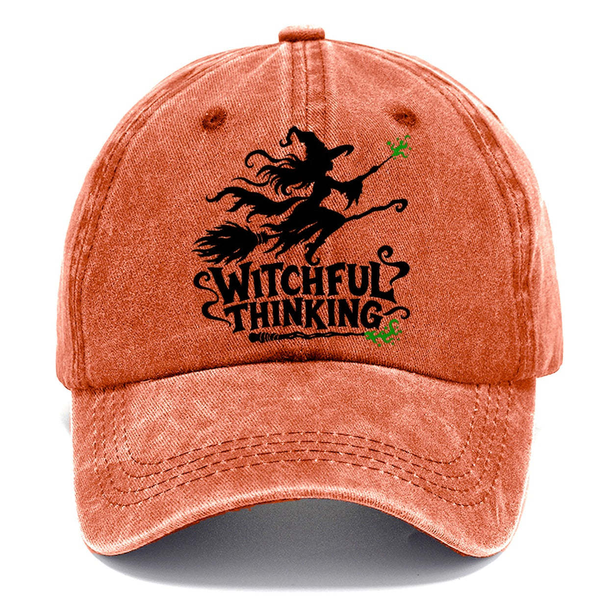 Witchful Thinking Slogan Witch Magic Classic Cap – Terracotta Clay