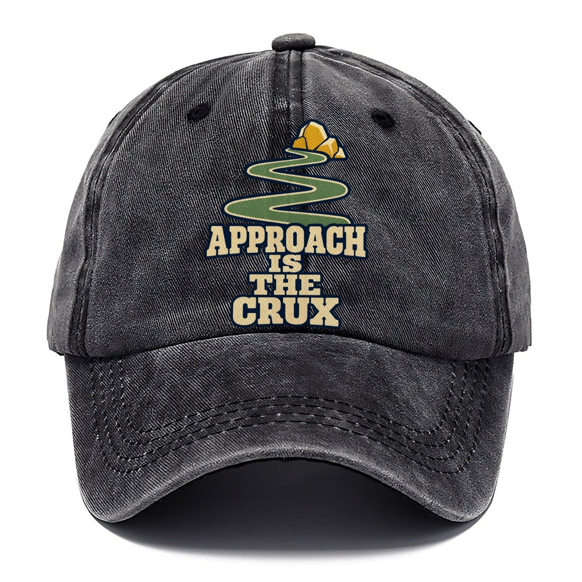 Approach Is The Crux Rock Climbing Classic Cap – Graphite